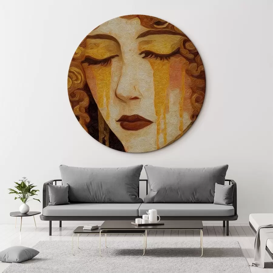 Obraz Portrét ženy s rudými vlasy a ozdobným make-upem Č. r46149