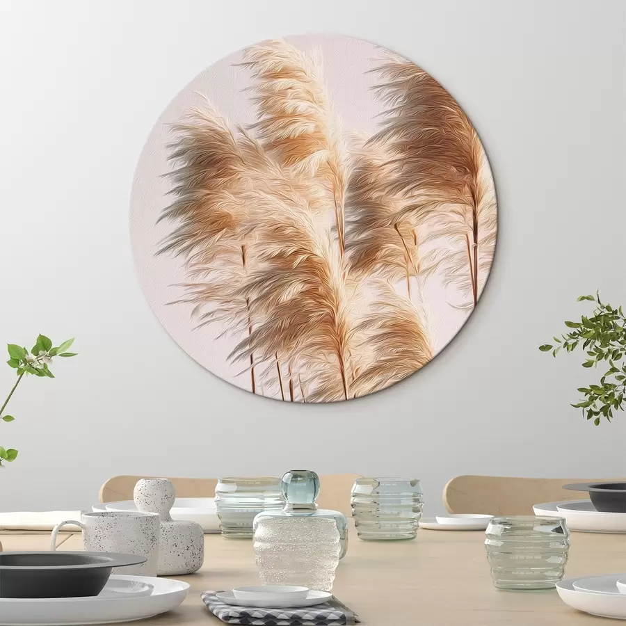 Obraz Nadýchané dekorativní trávy na světlém pozadí Č. r46157