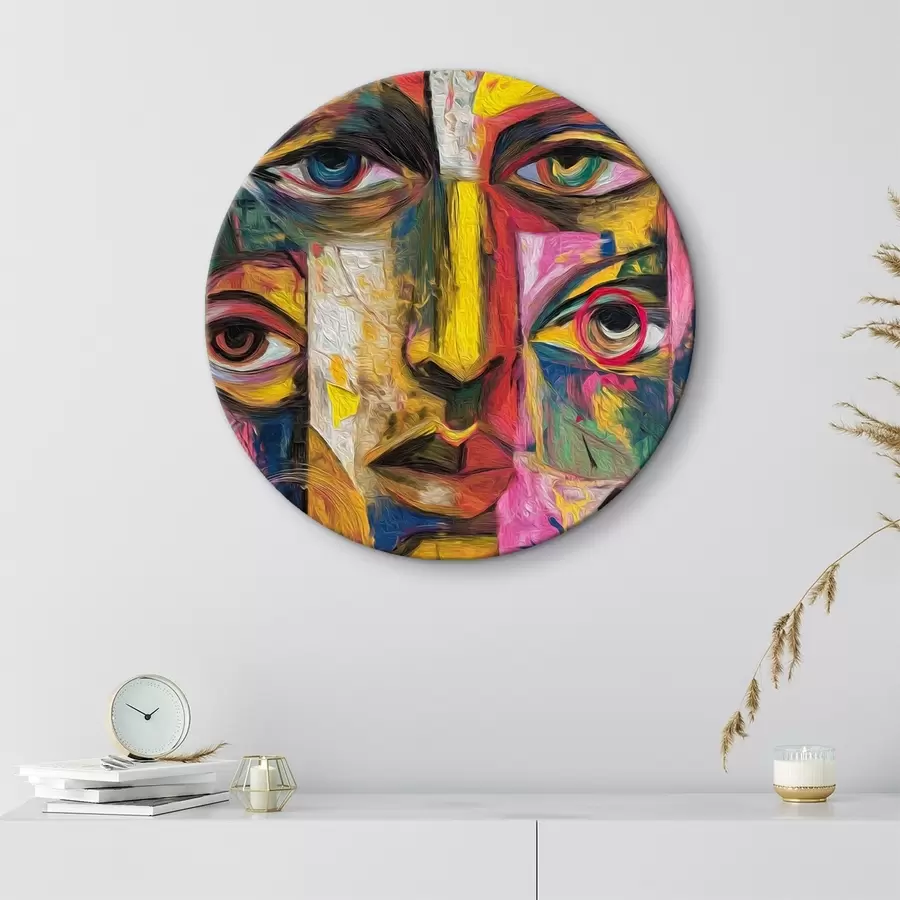 Obraz Abstraktní tvář s jasnými geometrickými tvary Č. r46175