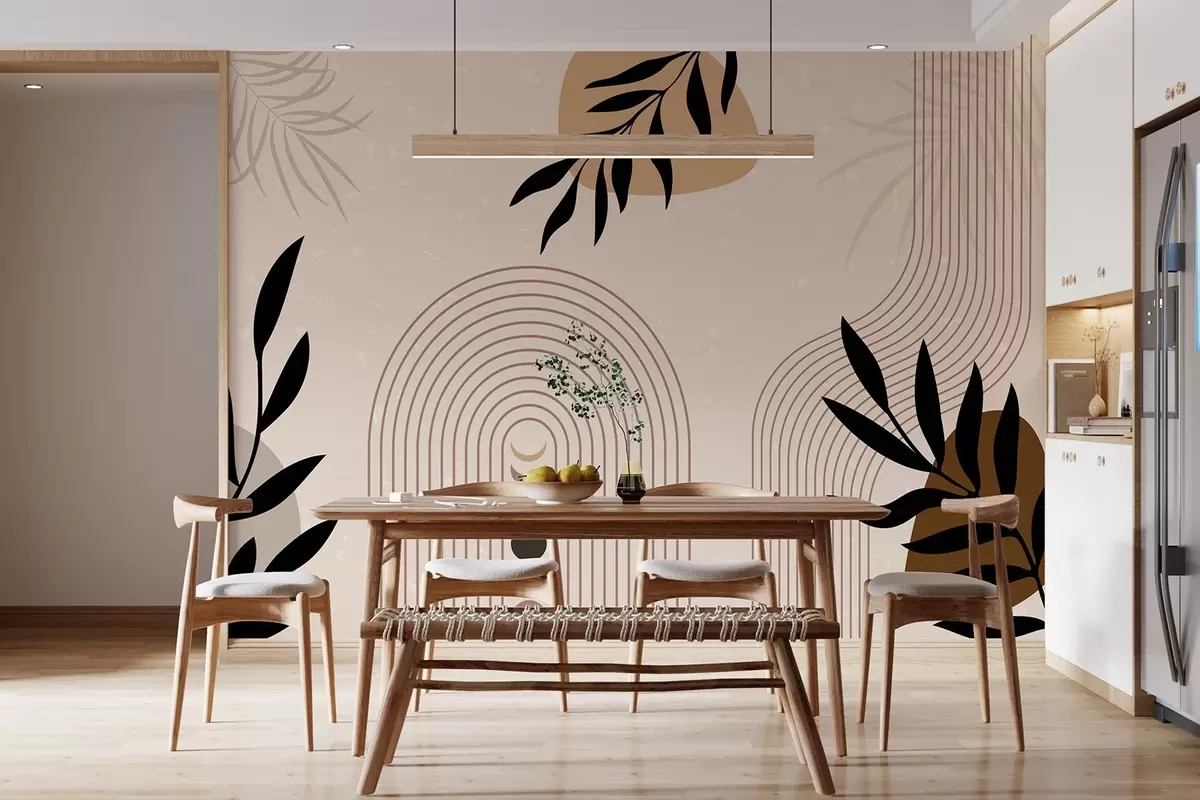 Fototapet Abstrakt s rostlinami w04745