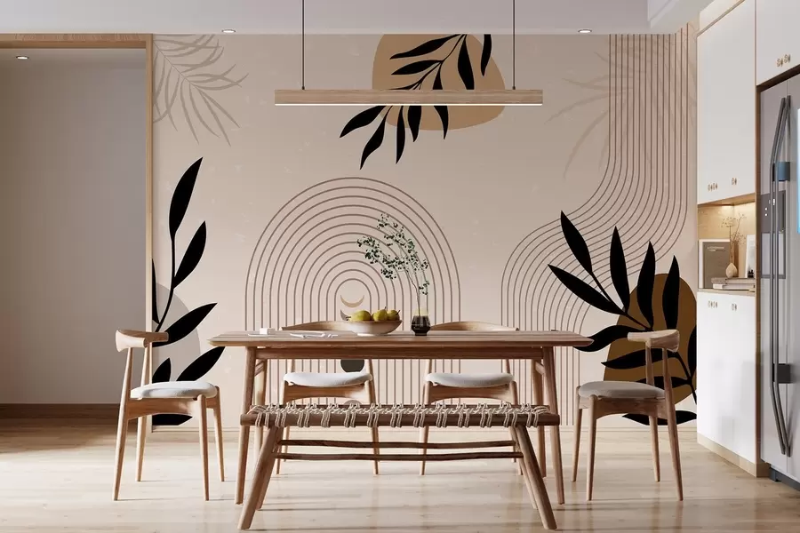 Fototapet Abstrakt s rostlinami w04745