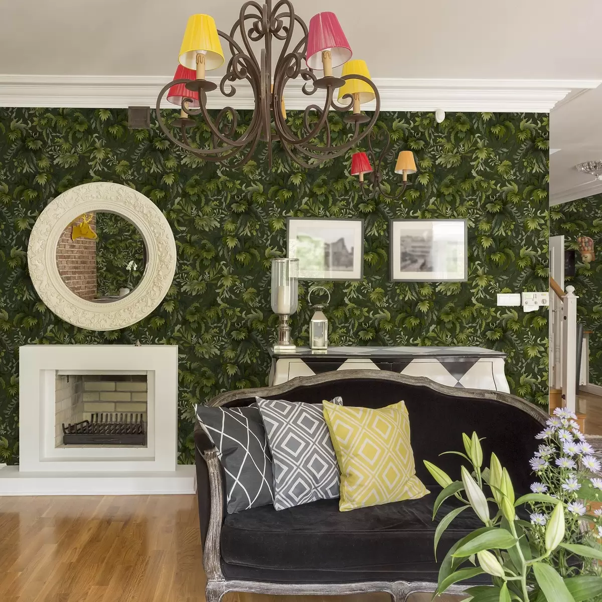 Tapety Husté zelené listí na tmavě zeleném pozadí a00805