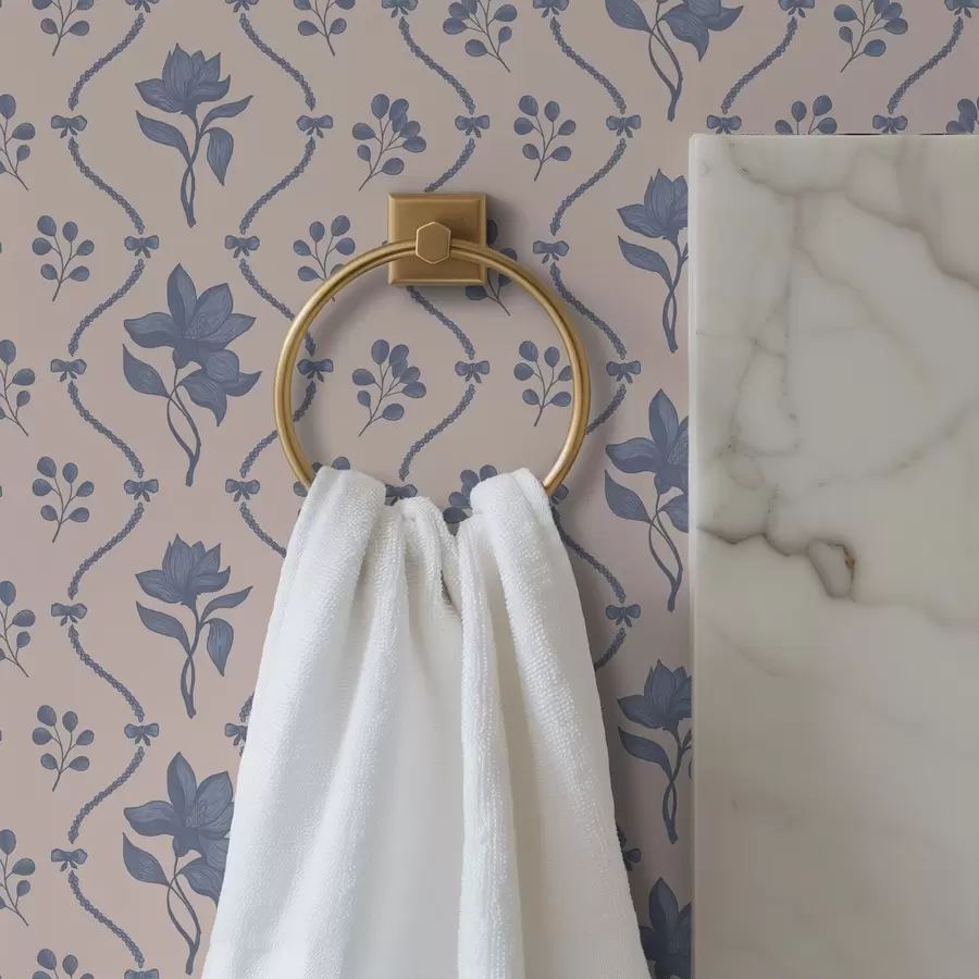 Fototapet Malé květiny a stužky v modrých a růžových odstínech a00808v3