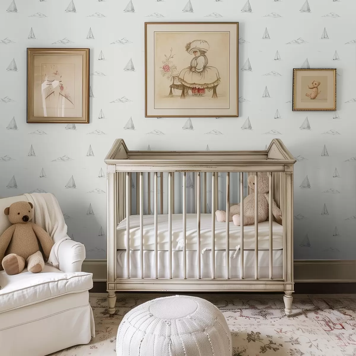 Tapety Náčrt jachet a ostrovů, světlé pozadí a00654v2