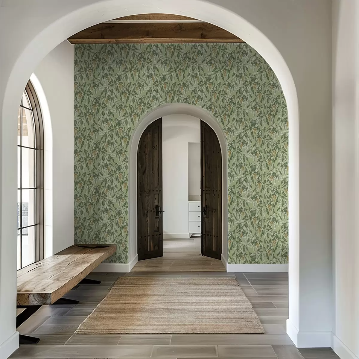 Tapety Větve s hrozny bobulí na zeleném pozadí a00734