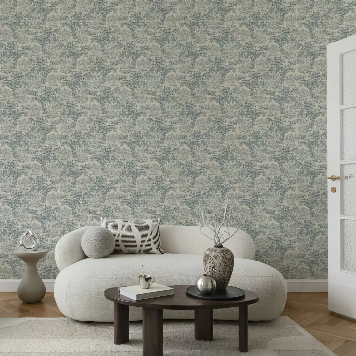 Tapety Monochromatická scéna s jelenem v lese a00748