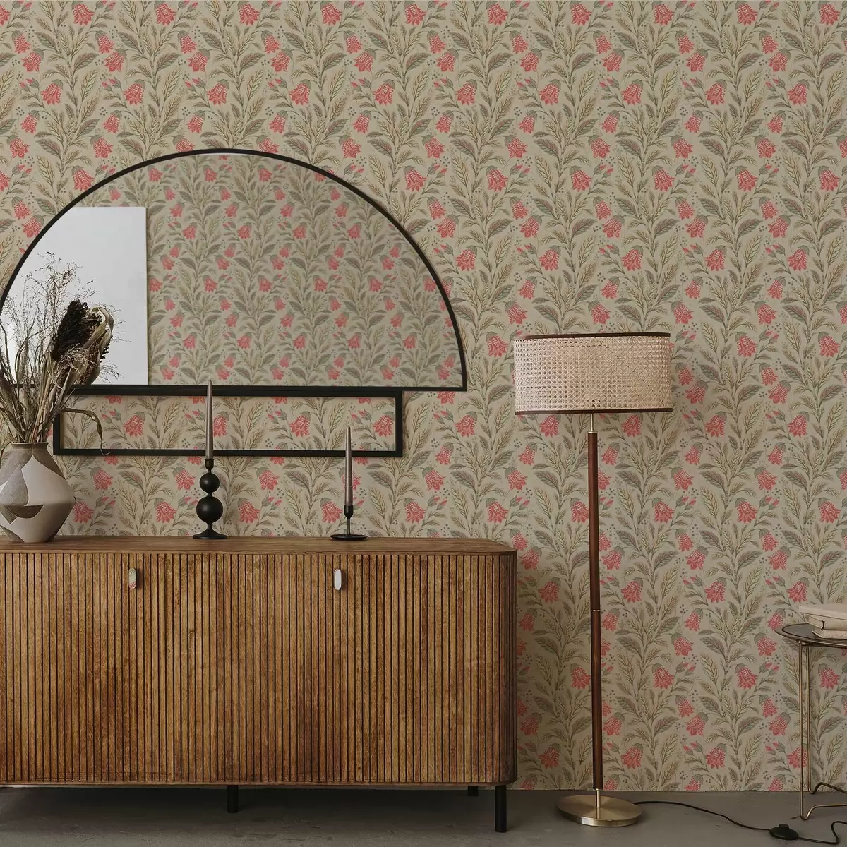 Tapety Malé květy s květy v růžovo-zelené barvě a00760