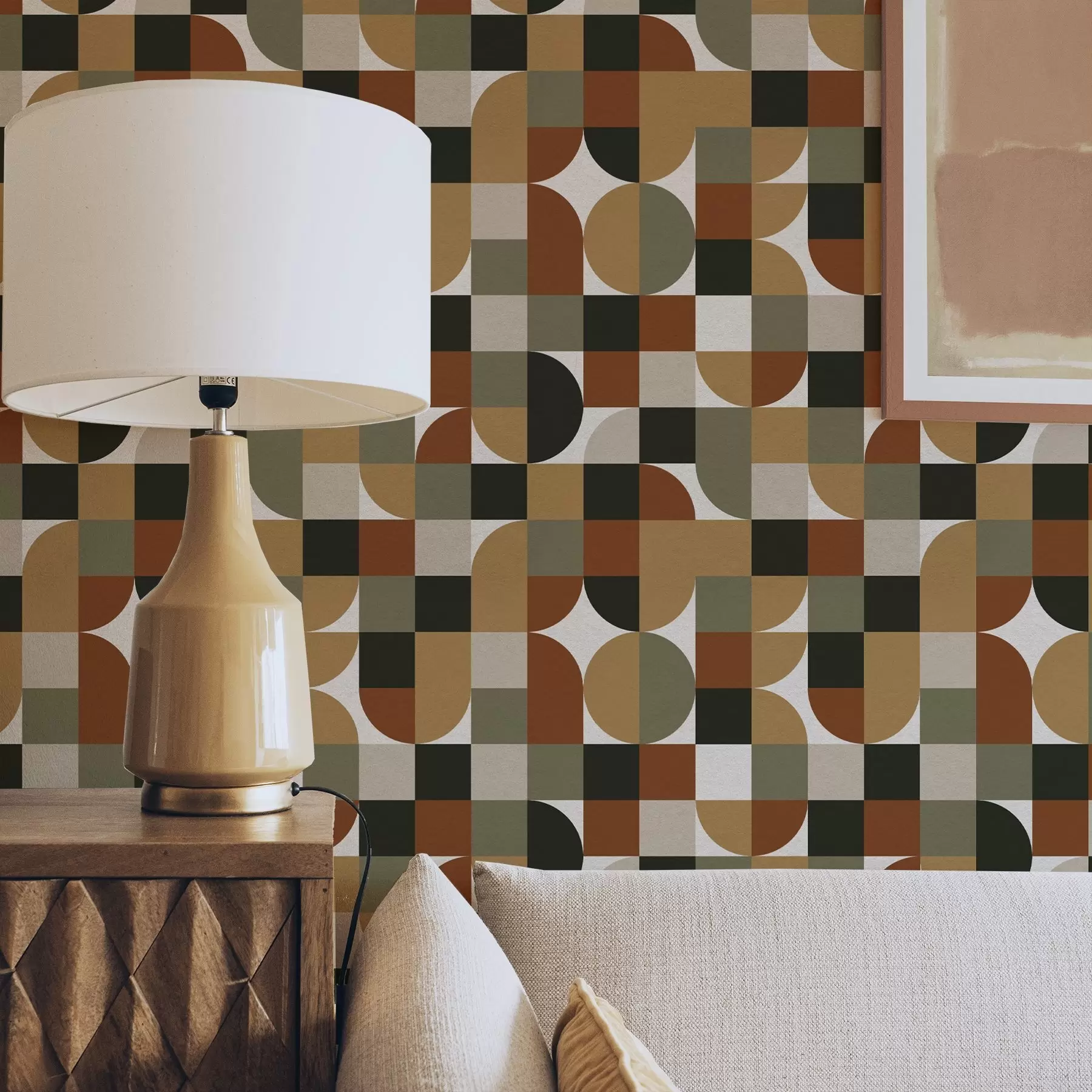 Fototapet Modulární geometrie v teplých zemitých tónech a00770