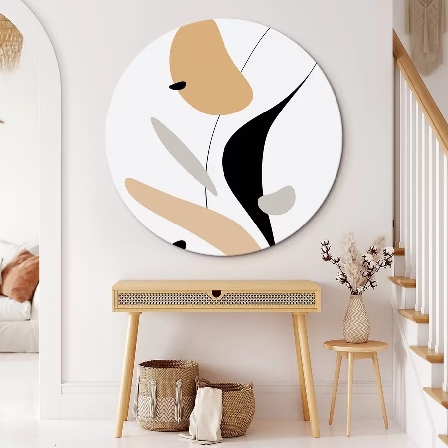 Obraz Abstraktní kompozice se skvrnami a čarami Č. r46350