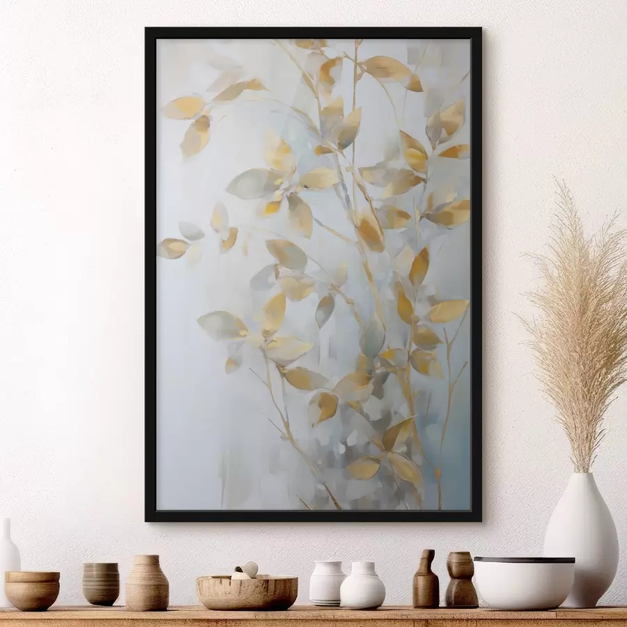 Fototapet Abstraktní listy imitující malbu f46348