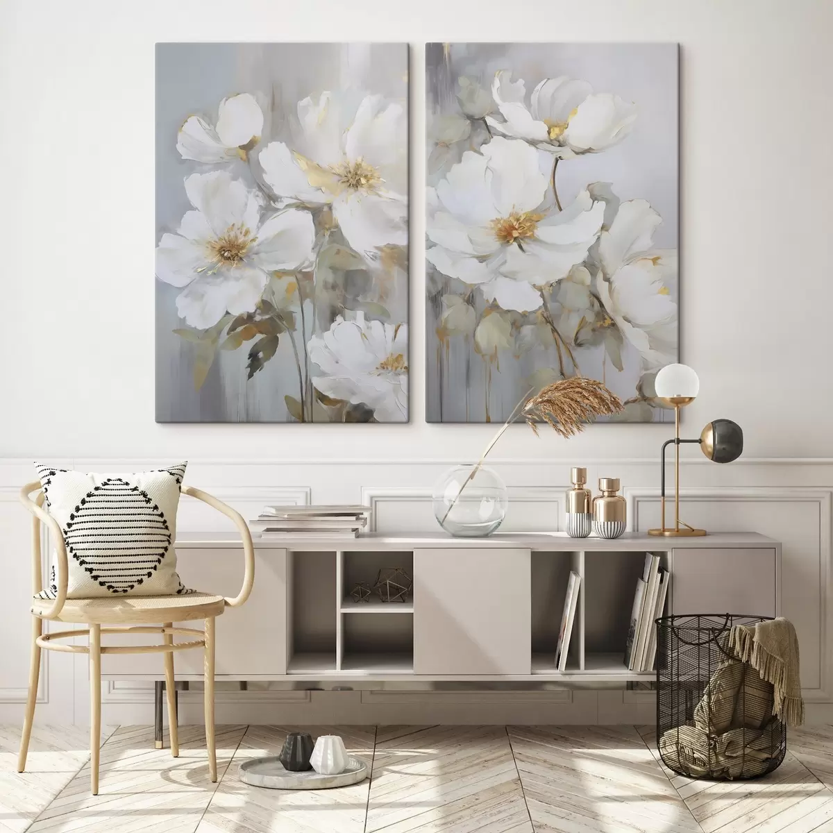 Obraz Abstraktní květiny, imitace malby Č. m00906