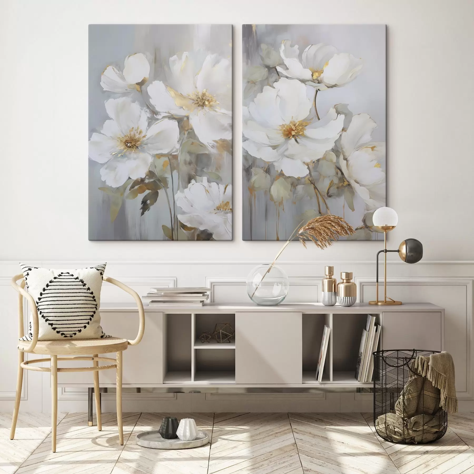 Obraz Abstraktní květiny, imitace malby Č. m00906