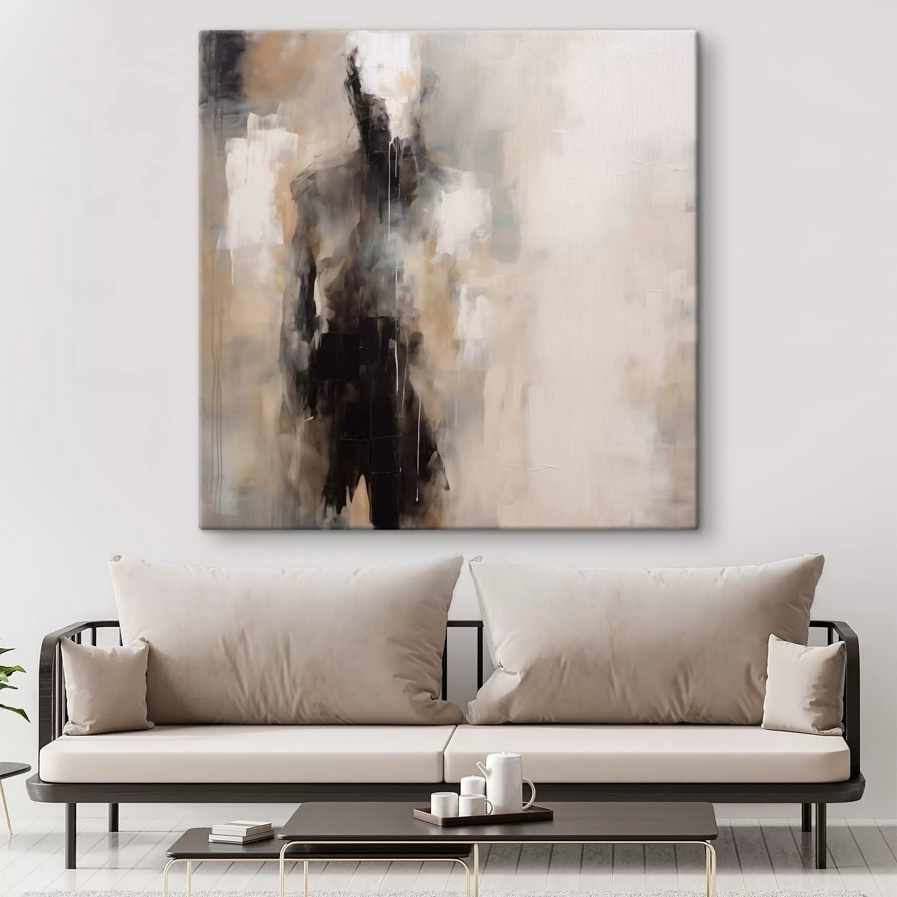 Obraz Abstraktní lidská postava ve stínu Č. s46360