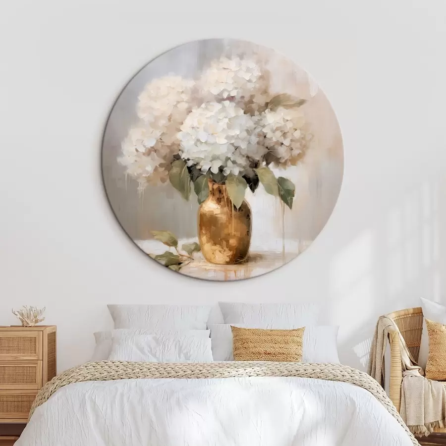 Obraz Jemná kytice hortenzií ve váze Č. r46263