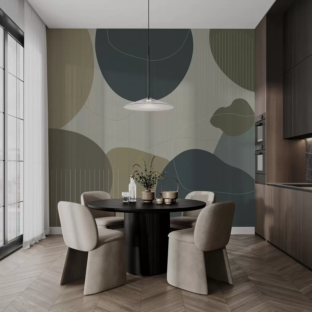 Fototapet Abstraktní kruhy w04759v2