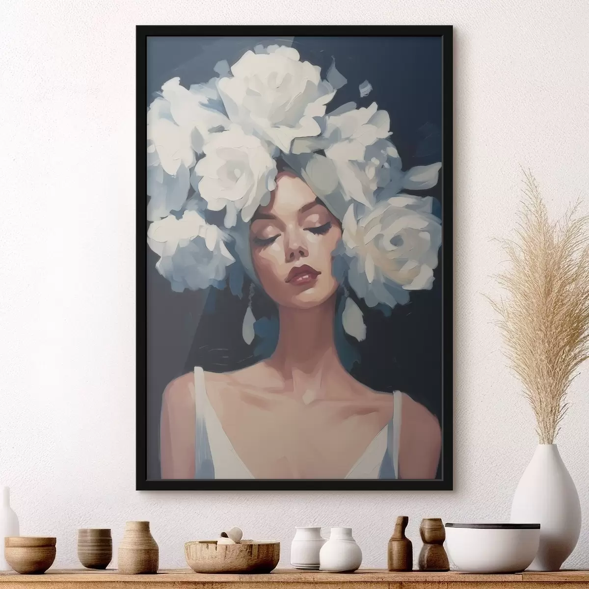 Poster Dívka v květinách f46419