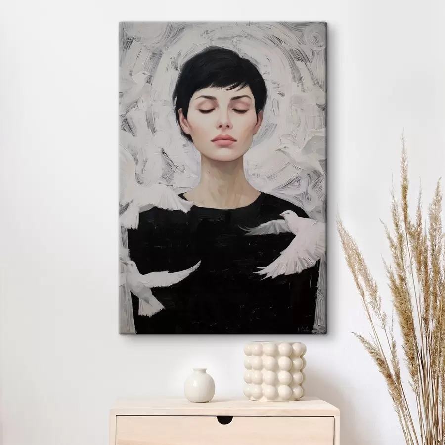 Obraz Dívka s ptáky Č. s46368