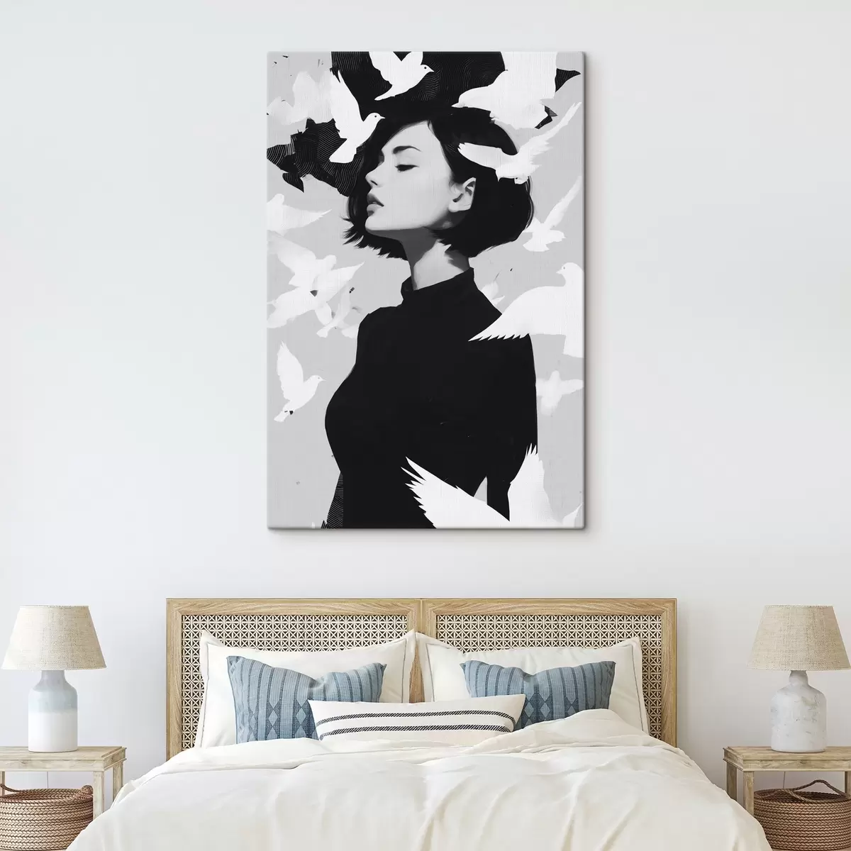 Obraz Dívka s ptáky Č. s46369