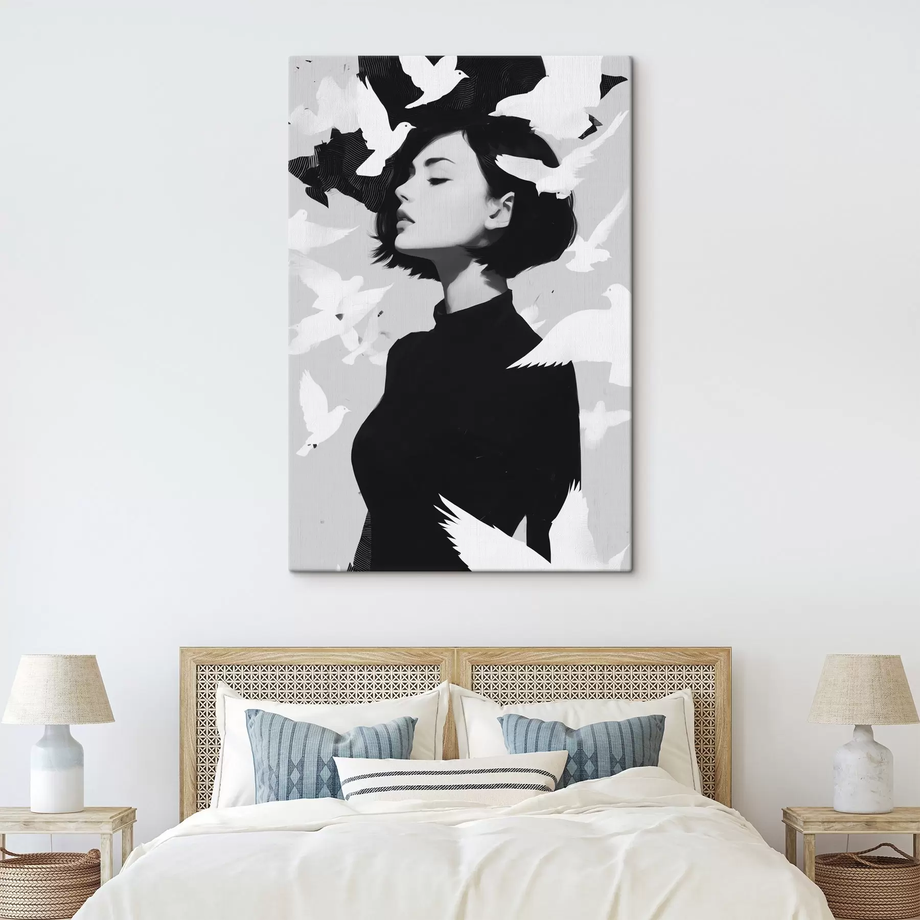 Obraz Dívka s ptáky Č. s46369