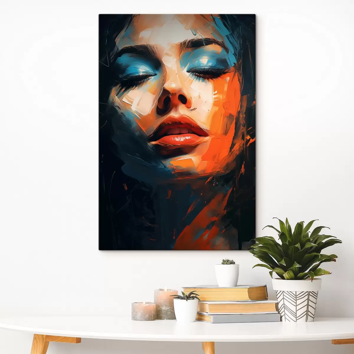 Obraz Dívčí tvář s barvou Č. s46377