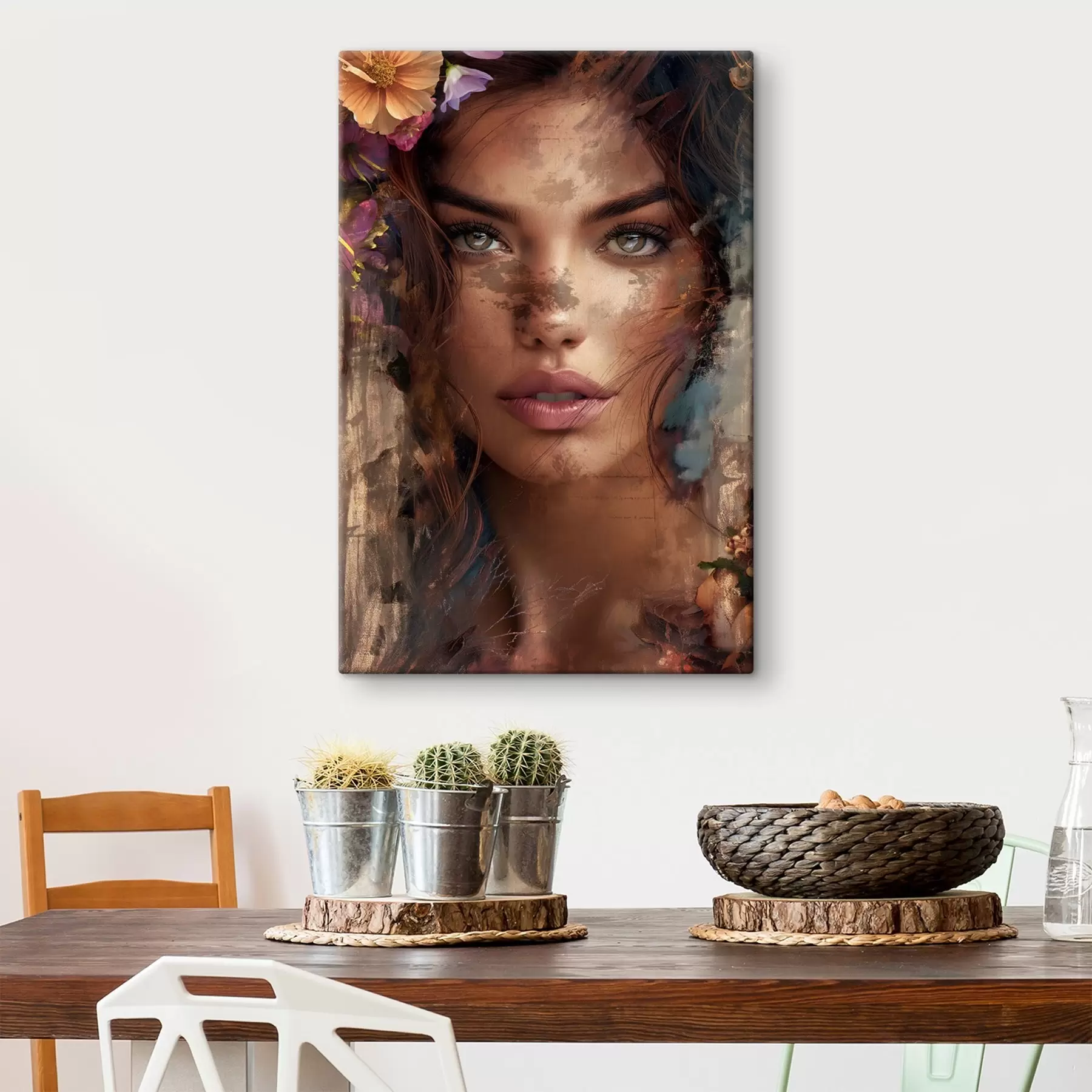 Obraz Dívčí tvář s barvou Č. s46379