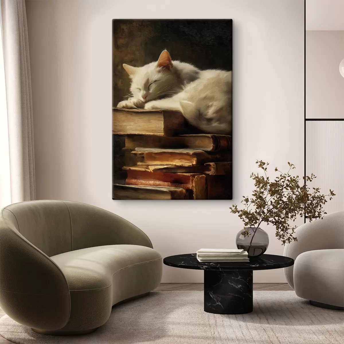 Obraz Kočka na knihách Č. s46428