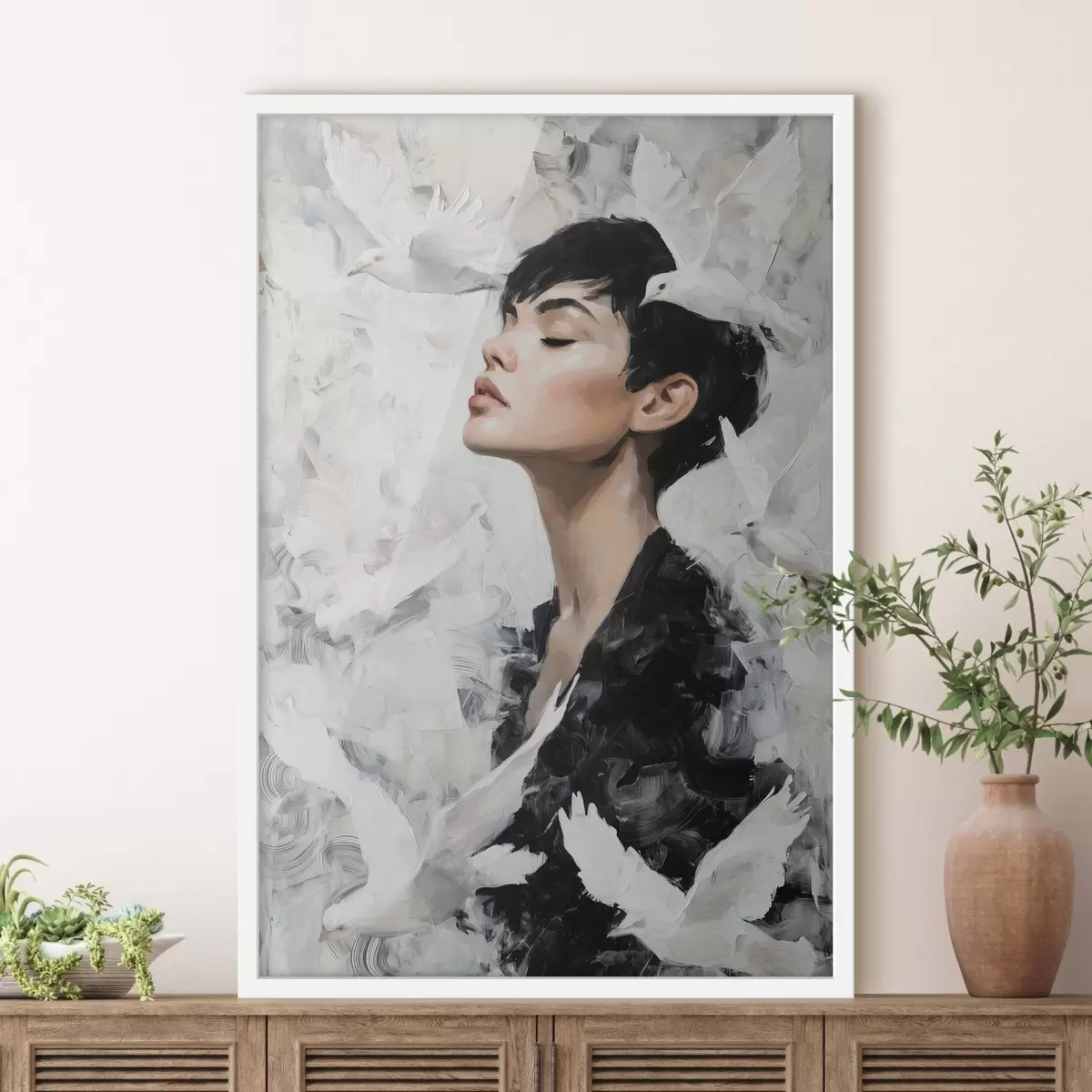 Poster Dívka a ptáci f46365