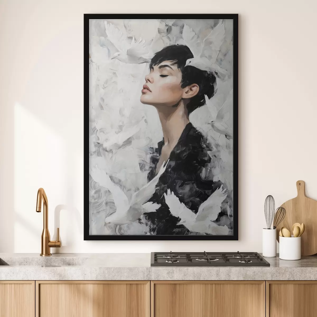 Poster Dívka a ptáci f46365