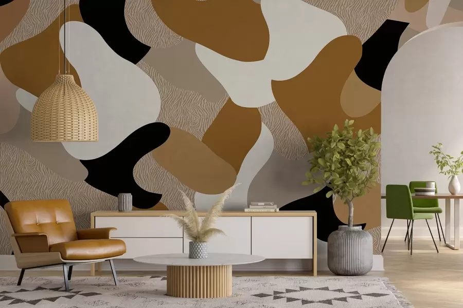 Fototapet abstraktní tvary a textury w04629