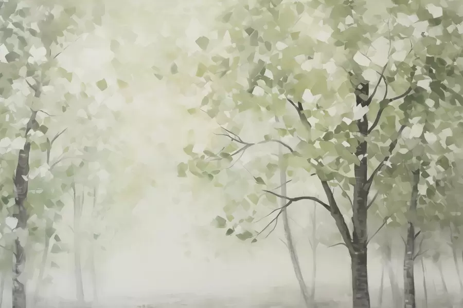 Fototapet Abstraktní stromy napodobující malbu w04781