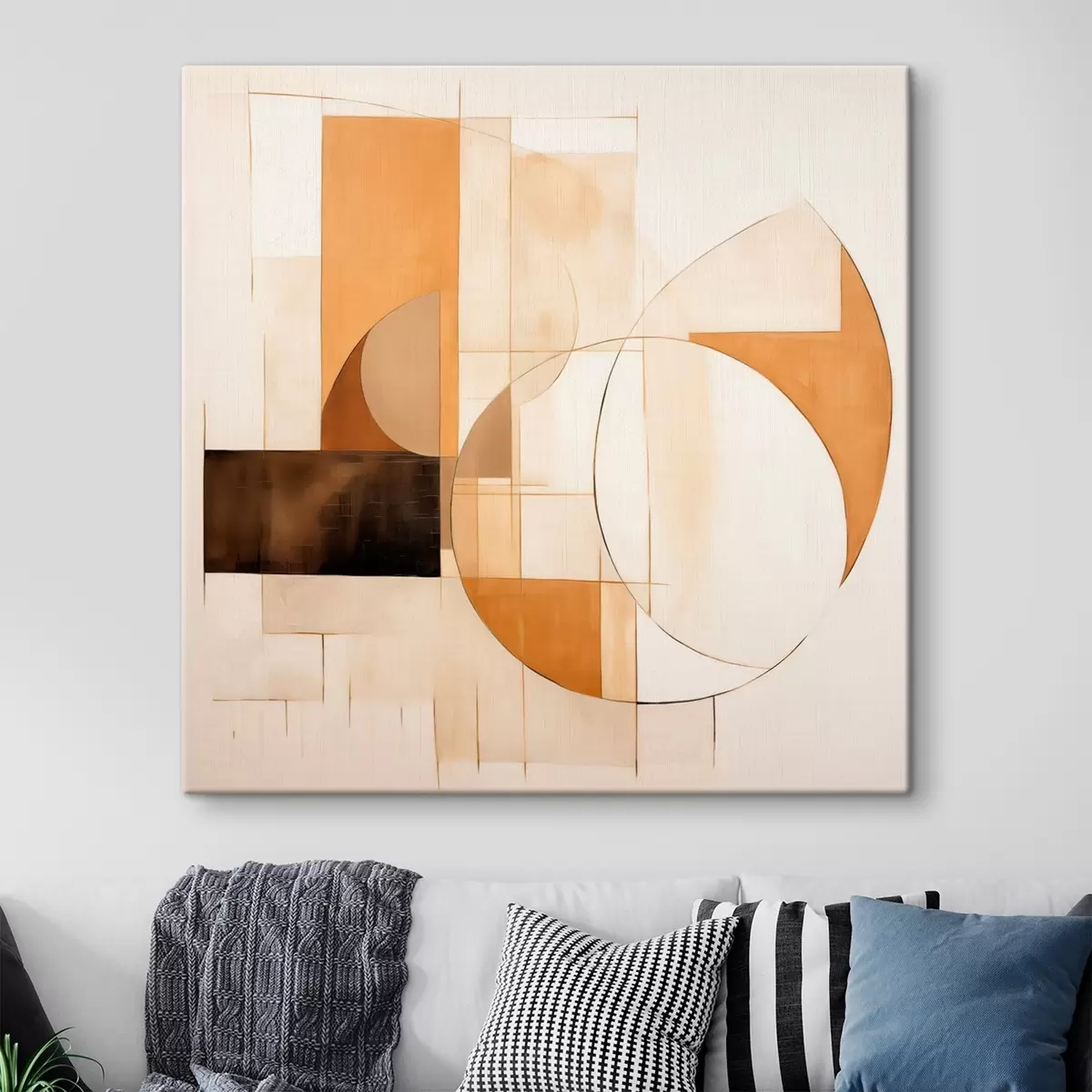 Obraz Abstraktní minimalistická kompozice v teplých odstínech Č. s46321