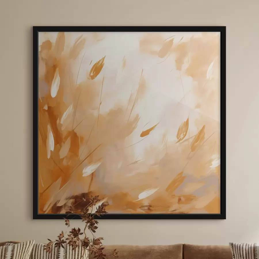 Fototapet Abstraktní okvětní lístky a stonky v olejovém stylu f46319