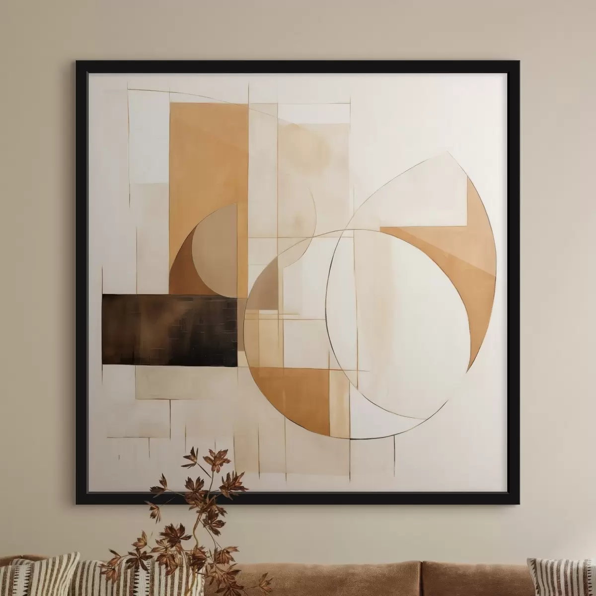 Poster Abstraktní minimalistická kompozice v teplých odstínech f46321