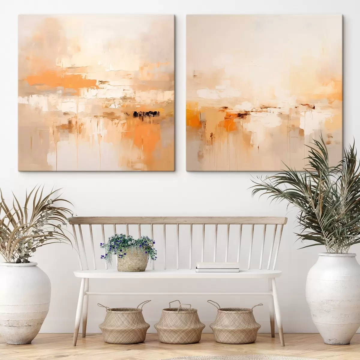 Obraz Světlá abstraktní malba v podzimních odstínech Č. m00895