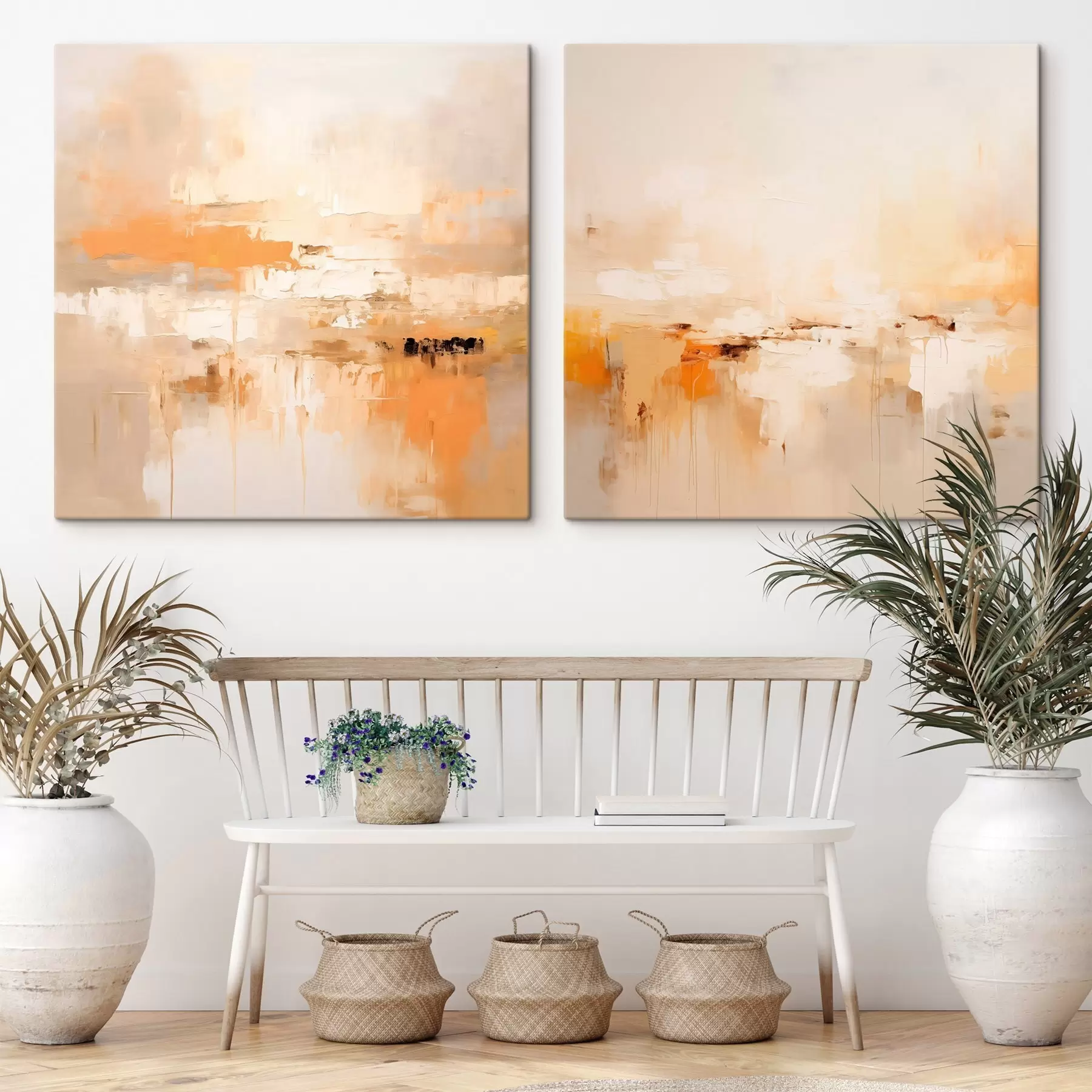 Obraz Světlá abstraktní malba v podzimních odstínech Č. m00895