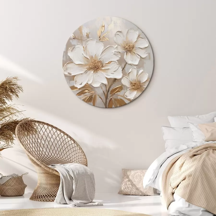 Obraz Texturované květiny na světlém pozadí s teplými odstíny Č. r46166