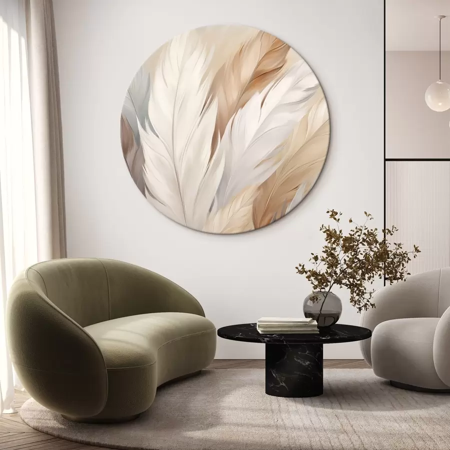 Obraz Měkká peříčka v béžových a šedých odstínech Č. r46190