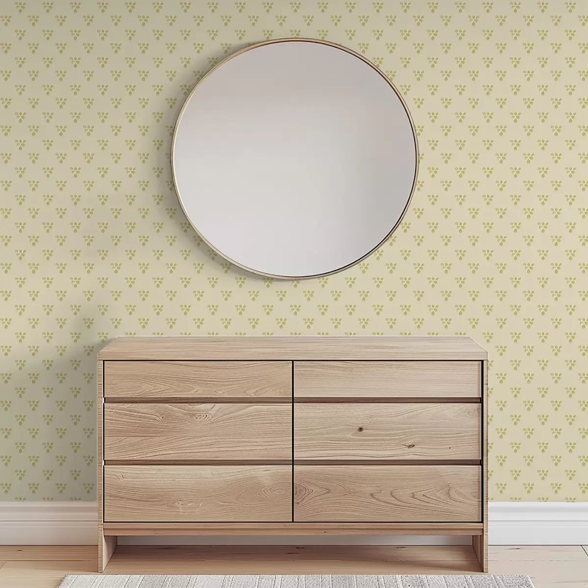 Tapety Malá opakování: trojice listů na krémově béžovém podkladu a00848