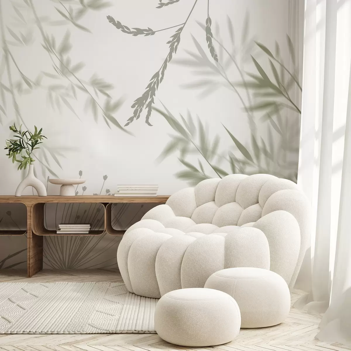 Fototapet Siluety listí w04850