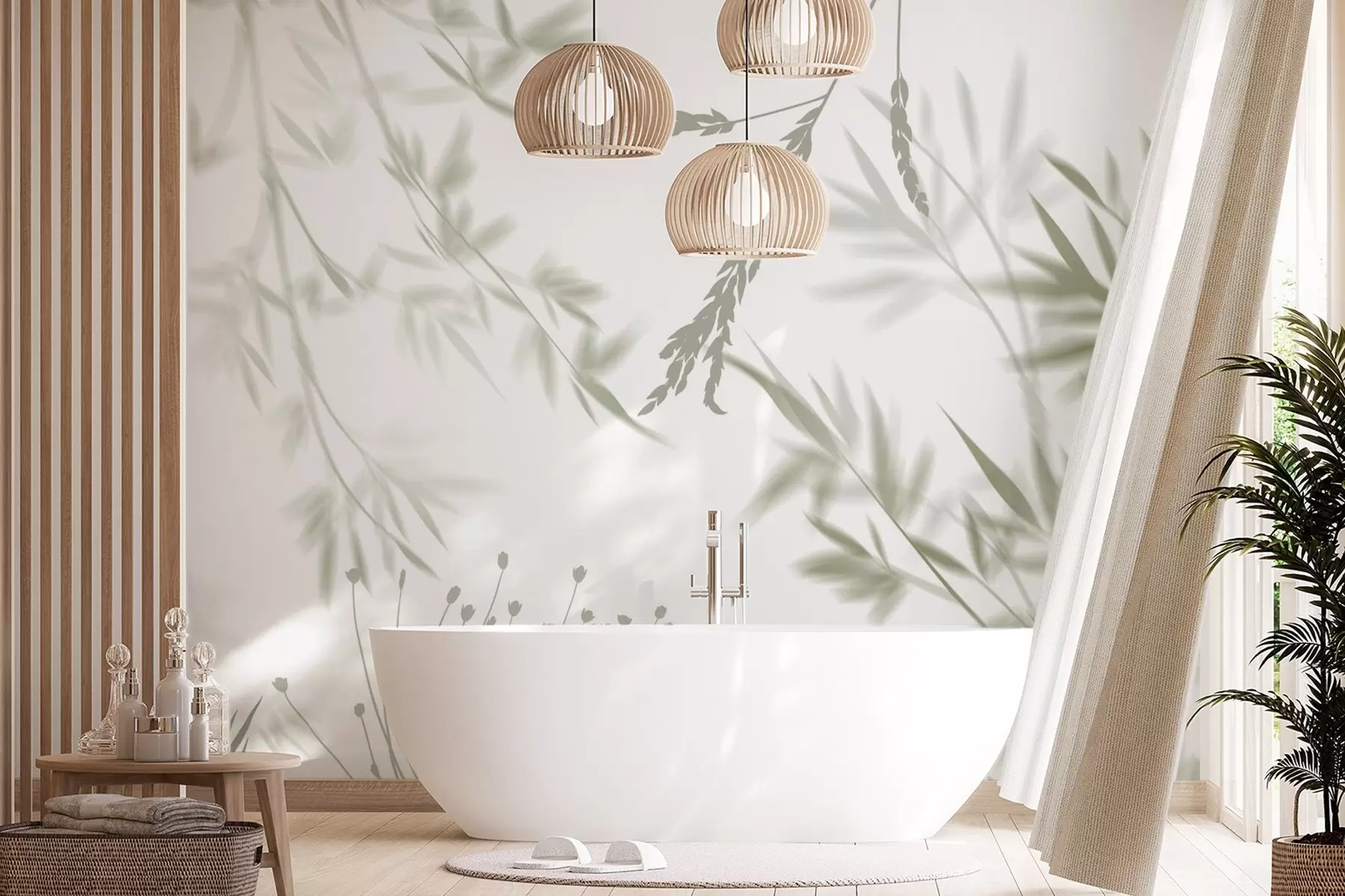 Fototapet Siluety listí w04850