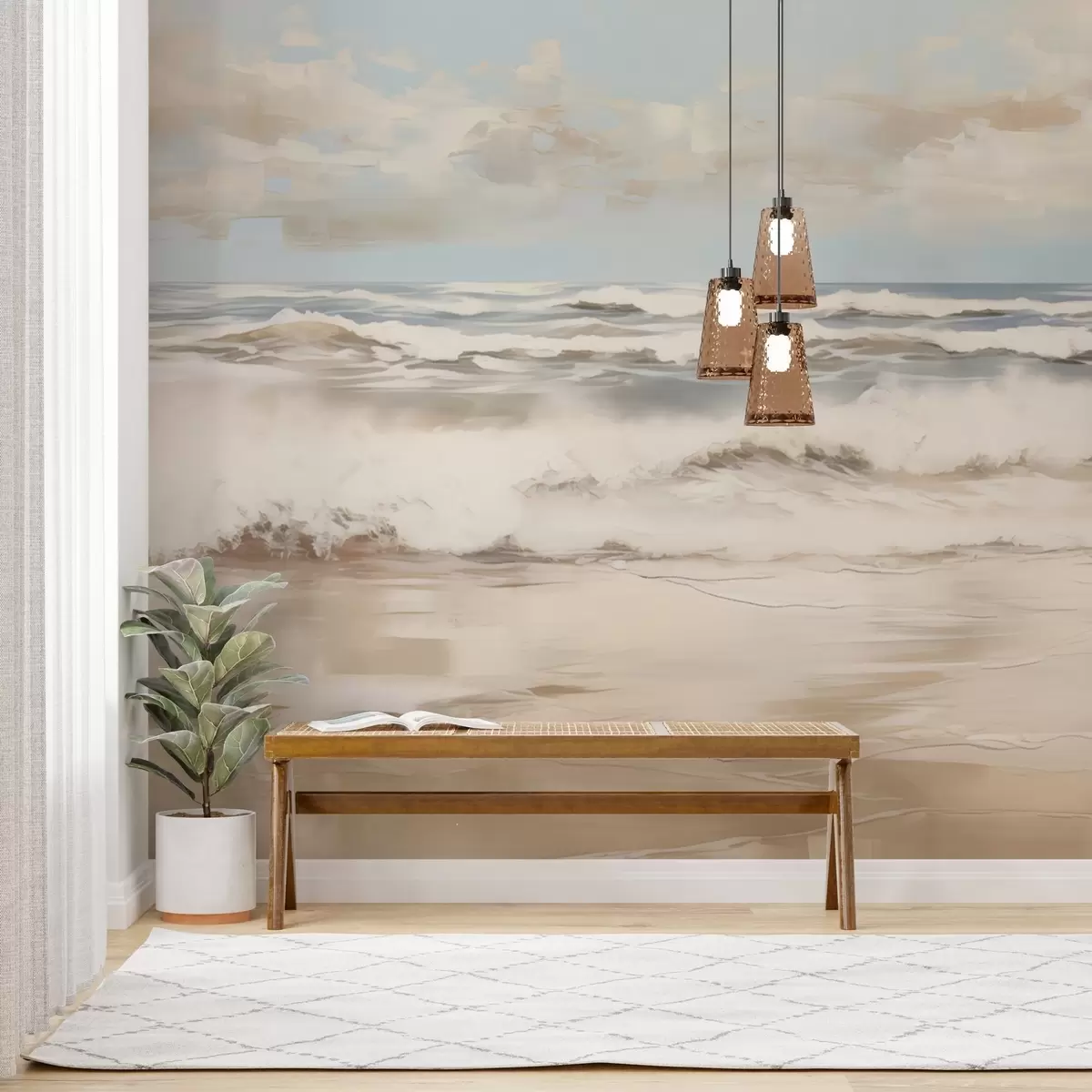 Fototapet Pastelová mořská krajina w04836