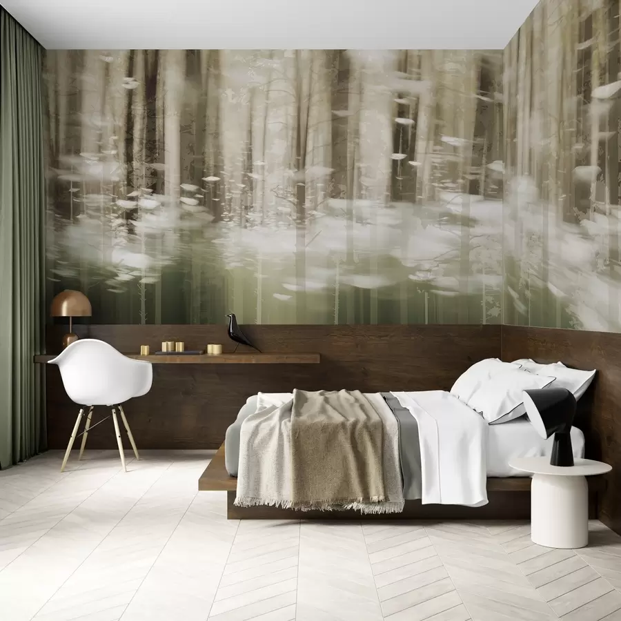 Fototapet Stylizované kmeny stromů v pastelových barvách w04844