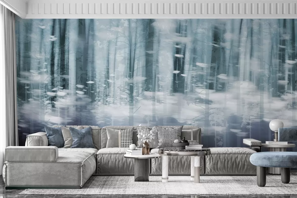 Fototapet Stylizované kmeny stromů v pastelových barvách w04844v1