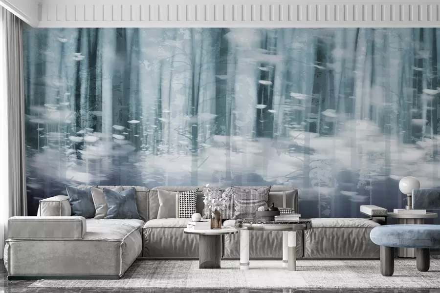 Fototapet Stylizované kmeny stromů v pastelových barvách w04844v1