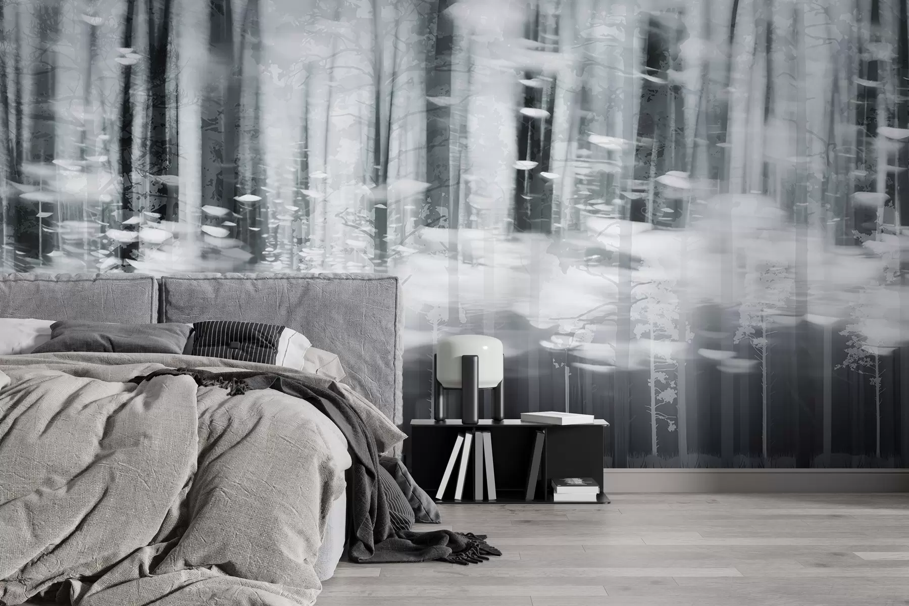 Fototapet Stylizované kmeny stromů v pastelových barvách w04844v2