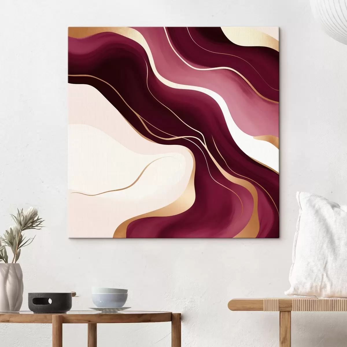 Obraz Hladké tvary, paleta odstínů hroznové a růžové Č. s46330