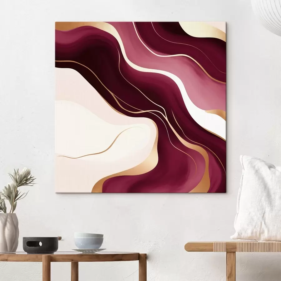 Obraz Hladké tvary, paleta odstínů hroznové a růžové Č. s46330