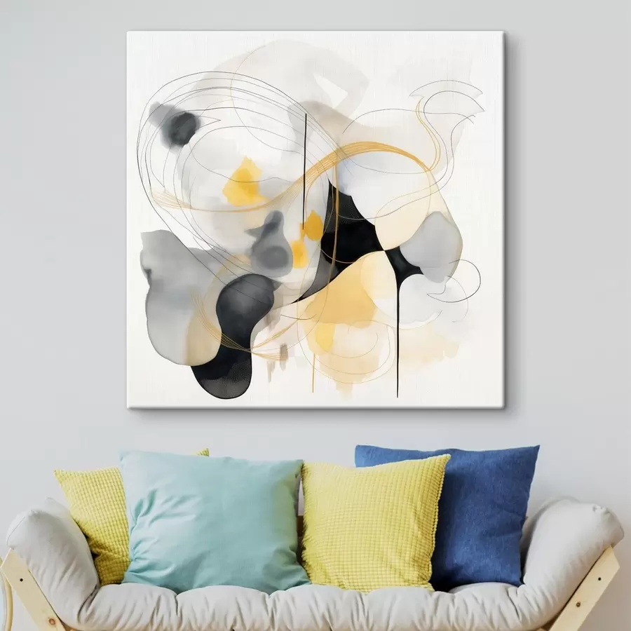 Obraz Chaotické linie a skvrny v moderním stylu Č. s46335