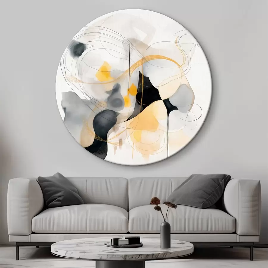 Obraz Chaotické linie a skvrny v moderním stylu Č. r46335