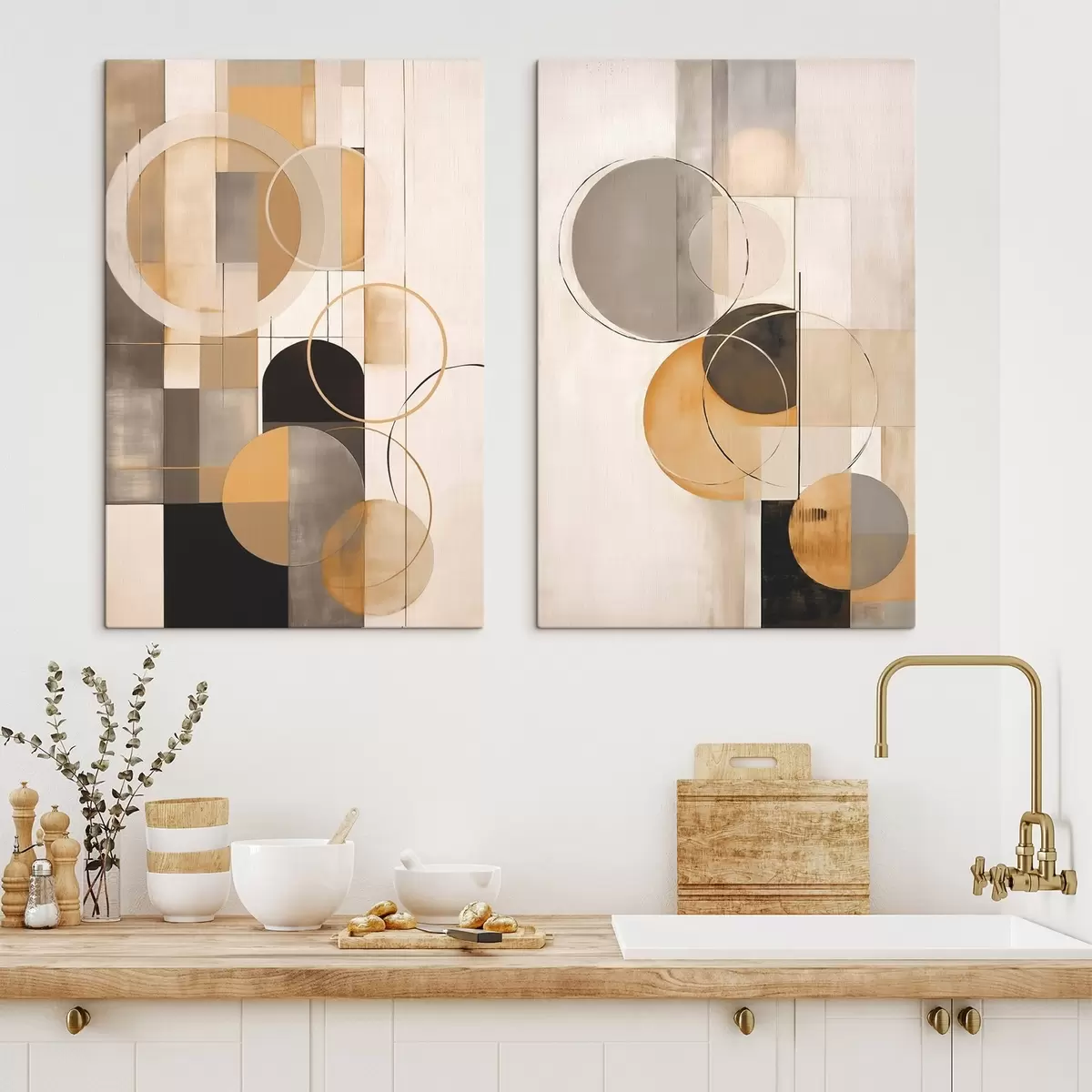 Obraz Geometrická abstrakce s kruhy Č. m00858